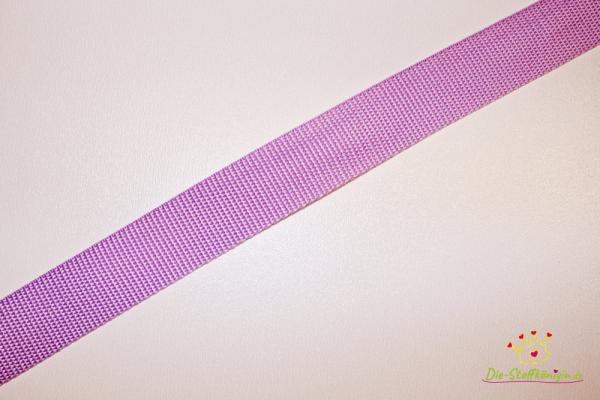 Gurtband Uni in Malve, 30 mm breit, Meterware im Ausschnitt